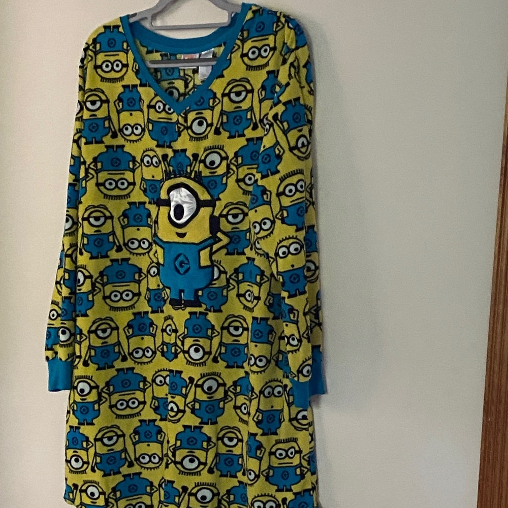 Universal Kids Minion Nightgown - Vibrant Blue and Yellow